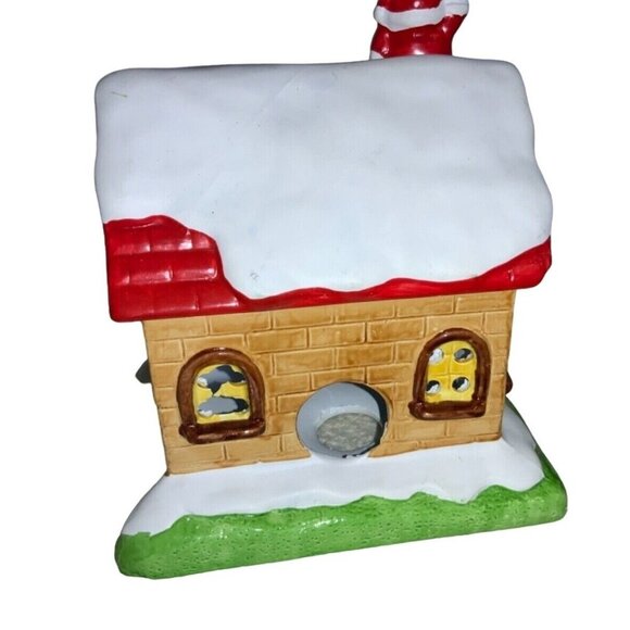 Christmas Village House With Santa Going Down The Chimney Porcelain House - Picture 5 of 7